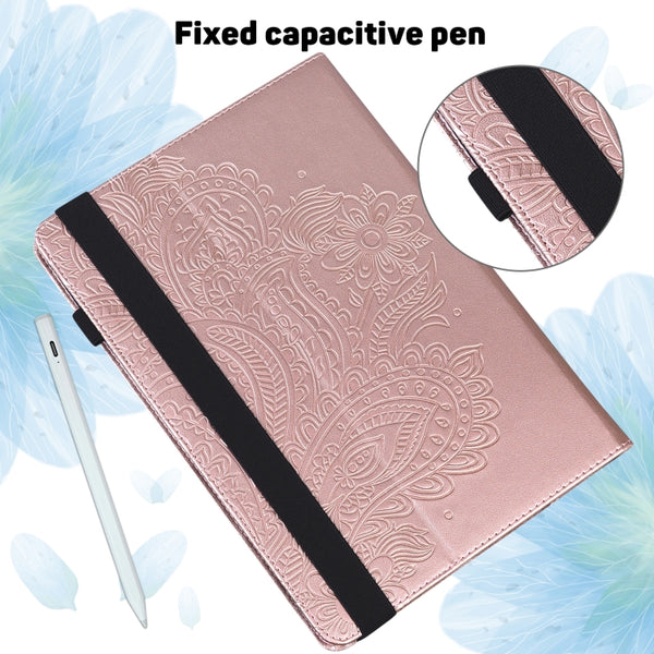 For Xiaomi Pad 5 Pro Pad 5 Peacock Embossed Pattern TPU PU Horizontal Flip Leather Cas...(Rose Gold)