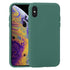 For iPhone XS Max Herringbone Texture Silicone Protective Case(Pine Green)