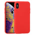 For iPhone XS Max Herringbone Texture Silicone Protective Case(Red)