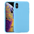 For iPhone XS Max Herringbone Texture Silicone Protective Case(Cornflowerblue)