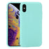 For iPhone XS Max Herringbone Texture Silicone Protective Case(Green Jade)