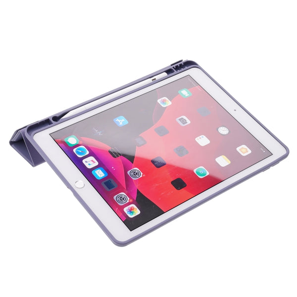 For iPad 10.2 2021 2020 2019 Deformation Transparent Acrylic Horizontal Flip PU Leather Ca...(Black)