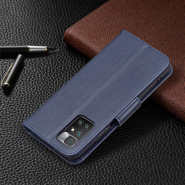 For Xiaomi Redmi 10 Two Butterflies Embossing Pattern Horizontal Flip Leather Case wit...(Dark Blue)