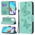 For Xiaomi Redmi 10 Two Butterflies Embossing Pattern Horizontal Flip Leather Case with Ho...(Green)