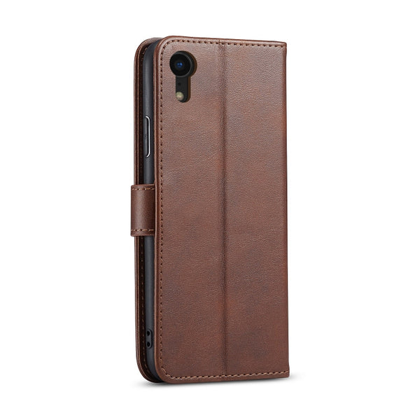 For iPhone XR Calf Texture Buckle Horizontal Flip Leather Case with Holder & Card Slots & ...(Brown)