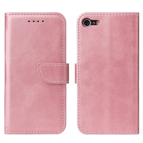 For iPhone SE 2022 SE 2020 8 7 Calf Texture Buckle Horizontal Flip Leather Case with H...(Rose Gold)