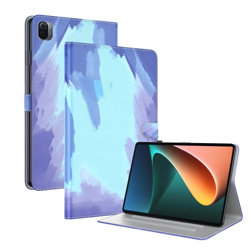 For Xiaomi Mi Pad 5 5 Pro Voltage Watercolor Pattern Skin Feel Magnetic Horizontal F...(Winter Snow)