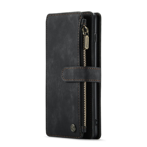 For Samsung Galaxy S10 CaseMe-C30 PU TPU Multifunctional Horizontal Flip Leather Case with...(Black)