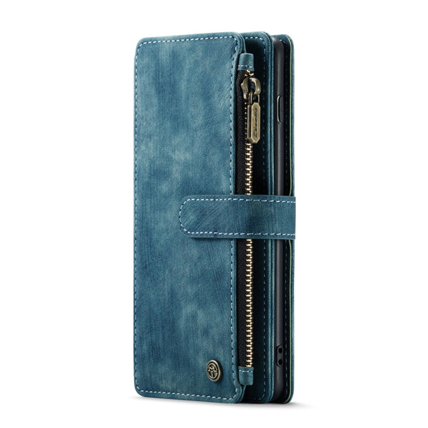 For Samsung Galaxy S10 CaseMe-C30 PU TPU Multifunctional Horizontal Flip Leather Case with ...(Blue)