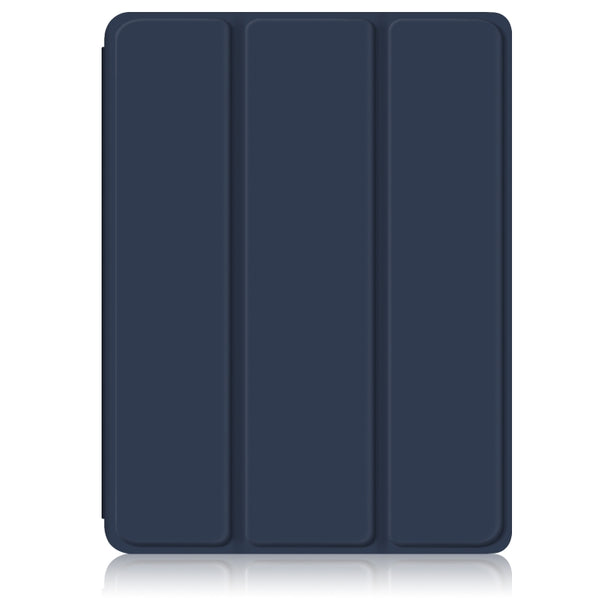 For iPad mini 6 Solid Color TPU Acrylic Horizontal Flip Leather Tablet Case with Three...(Dark Blue)