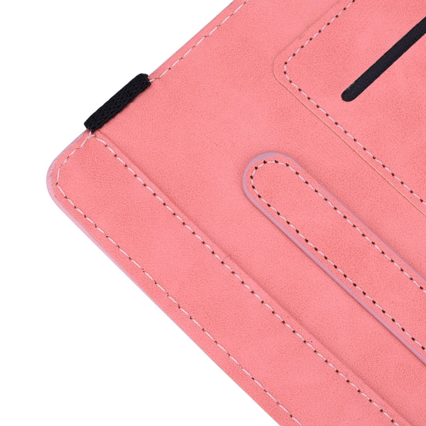 For Xiaomi Mi Pad 5 5 Pro Calf Pattern Double Folding Design Embossed Leather Case with Hol...(Pink)