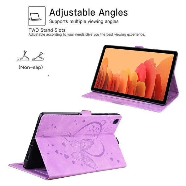 For Xiaomi Pad 5 Pad 5 Pro Love Butterfly Pattern Horizontal Flip Leather Case with Holde...(Purple)