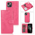 For iPhone 13 mini Retro 2 in 1 Detachable Magnetic Horizontal Flip TPU PU Leather Case...(Rose Red)