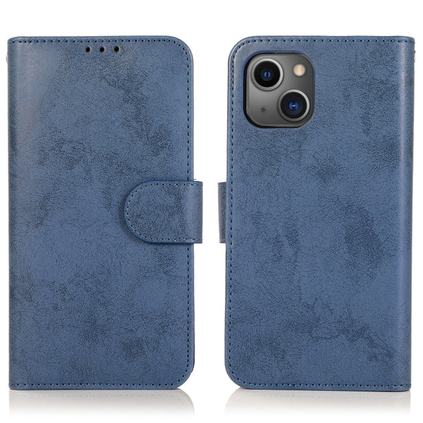 For iPhone 13 mini Retro 2 in 1 Detachable Magnetic Horizontal Flip TPU PU Leather Cas...(Dark Blue)