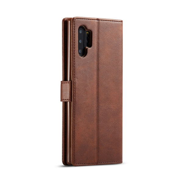 For Galaxy Note 10 Plus LC.IMEEKE Calf Texture Horizontal Flip Leather Case, with Holder &...(Brown)