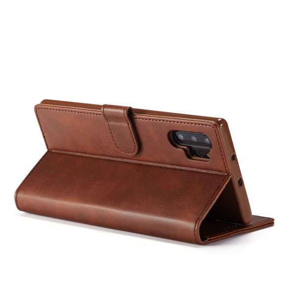 For Galaxy Note 10 Plus LC.IMEEKE Calf Texture Horizontal Flip Leather Case, with Holder &...(Brown)