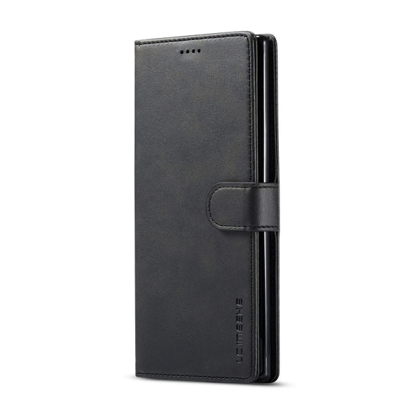 For Galaxy Note 10 Plus LC.IMEEKE Calf Texture Horizontal Flip Leather Case, with Holder &...(Black)