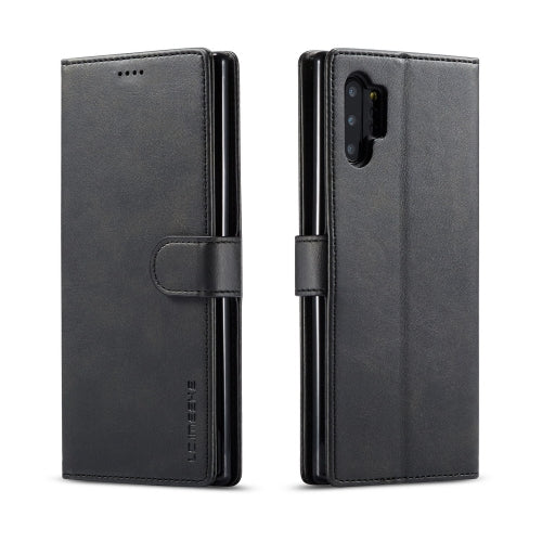 For Galaxy Note 10 Plus LC.IMEEKE Calf Texture Horizontal Flip Leather Case, with Holder &...(Black)