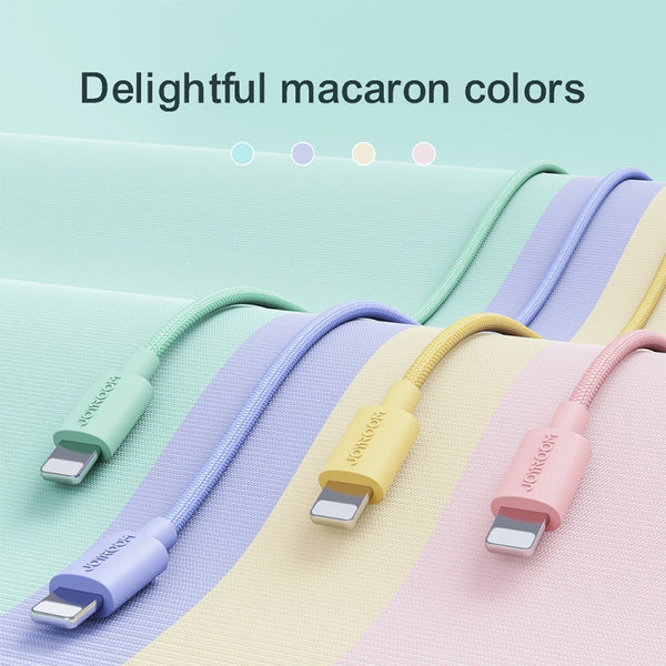 JOYROOM S-1030M13 USB to 8 Pin Colorful Fast Charging Data Cable, Cable Length:1m(Pink)