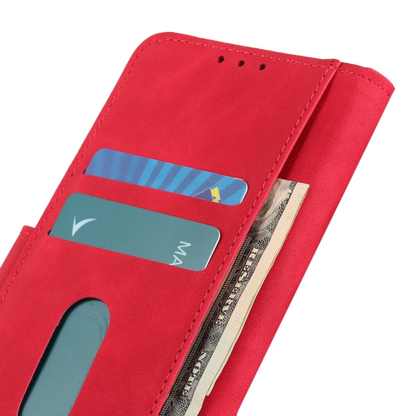 For Samsung Galaxy S22 Ultra 5G KHAZNEH Retro Texture PU TPU Horizontal Flip Leather Case wi...(Red)