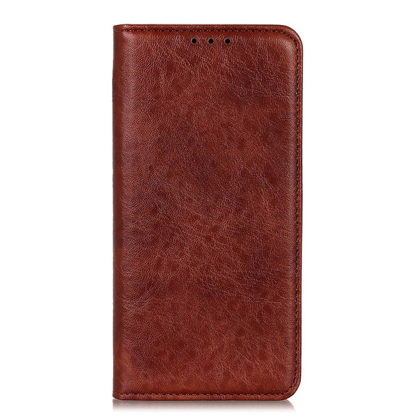 For Samsung Galaxy S22 5G Magnetic Crazy Horse Texture Horizontal Flip Leather Case with H...(Brown)