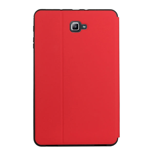 For Samsung Galaxy Tab A 10.1 T580 T585C Dual-Folding Horizontal Flip Tablet Leather Case wi...(Red)