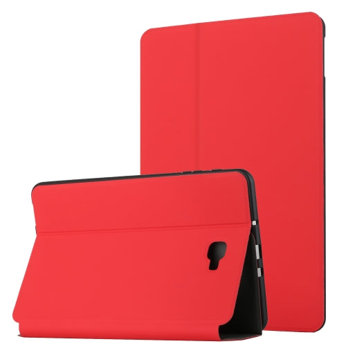 For Samsung Galaxy Tab A 10.1 T580 T585C Dual-Folding Horizontal Flip Tablet Leather Case wi...(Red)