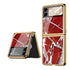For Samsung Galaxy Z Flip3 5G GKK Marble Pattern Electroplating Glass Phone Case(Marble 02)