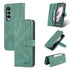 For Samsung Galaxy Z Fold3 5G AZNS Dream II Skin Feel PU TPU Horizontal Flip PU Phone Case(Green)