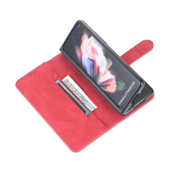 For Samsung Galaxy Z Fold3 5G AZNS Dream II Skin Feel PU TPU Horizontal Flip PU Phone Case(Red)