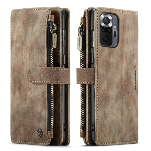 For Xiaomi Redmi Note 10 Pro 4G Redmi Note 10 Pro Max CaseMe-C30 Multifunctional Horizonta...(Brown)