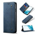 For Samsung Galaxy S22 5G Denim Texture Casual Style Horizontal Flip Leather Case with Hold...(Blue)