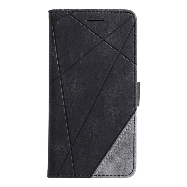 For Samsung Galaxy S22 Ultra 5G Skin Feel Splicing Horizontal Flip Leather Phone Case(Black)