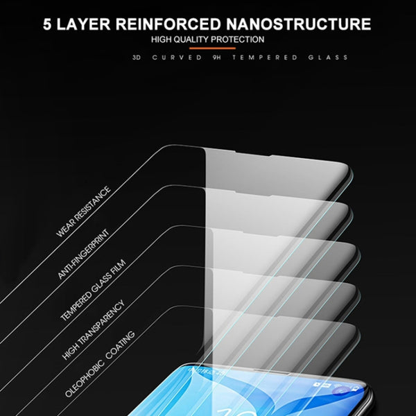 For Samsung Galaxy S22 5G UV Liquid Curved Full Glue Tempered Glass Film