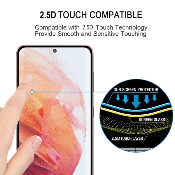 For Samsung Galaxy S22 5G Edge Glue 3D Curved Edge Full Screen Tempered Glass Film (Black)