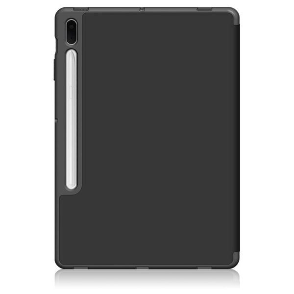 For Samsung Galaxy Tab S7 FE 12.4 Solid Color TPU Horizontal Flip Tablet Leather Case with...(Black)
