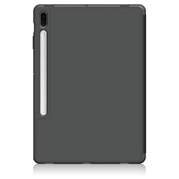 For Samsung Galaxy Tab S7 FE 12.4 Solid Color TPU Horizontal Flip Tablet Leather Case with ...(Grey)