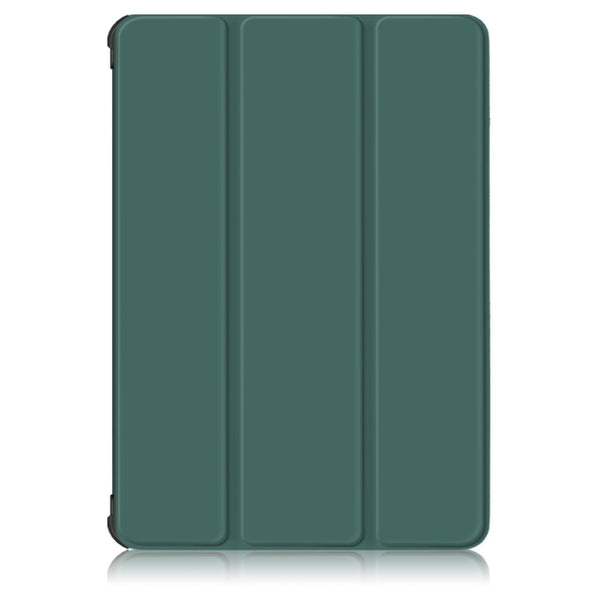 For Samsung Galaxy Tab S7 FE 12.4 Solid Color TPU Horizontal Flip Tablet Leather Case...(Dark Green)