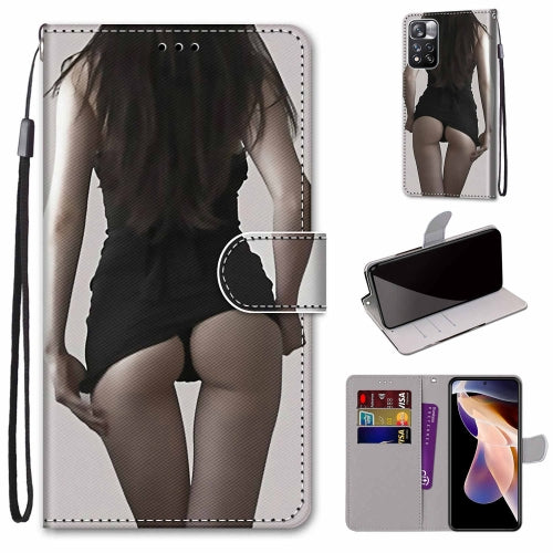 For Xiaomi Redmi Note 11 Pro 11 Pro Global Coloured Drawing Cross Texture Horizontal F...(Miniskirt)