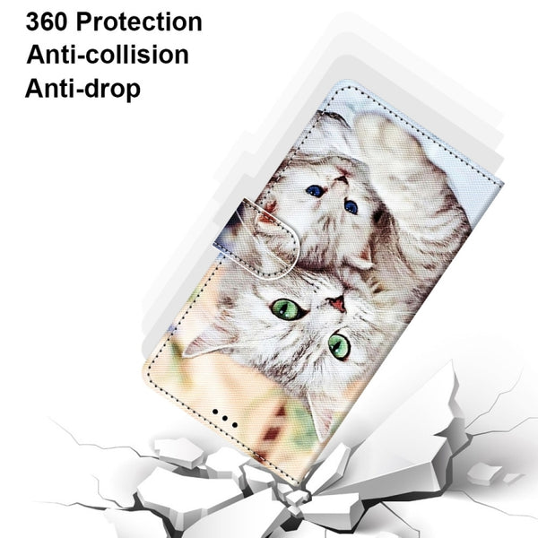 For Xiaomi Redmi Note 11 Pro 11 Pro Global Coloured Drawing Cross Texture...(Big Cat Hugging Kitten)