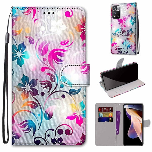 For Xiaomi Redmi Note 11 Pro 11 Pro Global Coloured Drawing Cross Textu...(Gradient Colorful Flower)