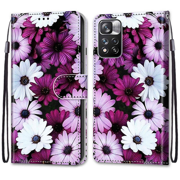 For Xiaomi Redmi Note 11 Pro 11 Pro Global Coloured Drawing Cros...(Chrysanthemum Pink White Purple)