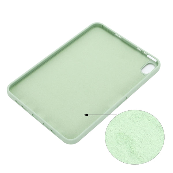 For iPad mini 6 Solid Color Liquid Silicone Dropproof Full Coverage Tablet Case(Green)