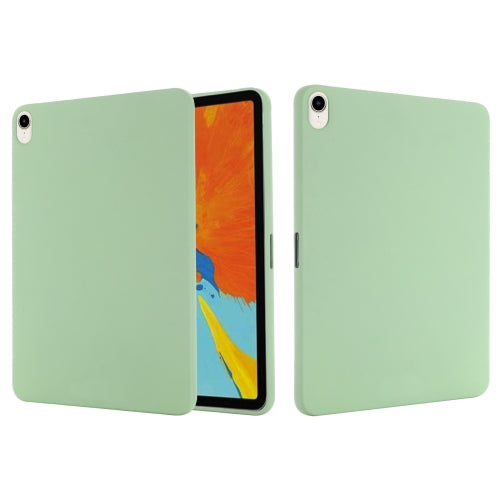 For iPad mini 6 Solid Color Liquid Silicone Dropproof Full Coverage Tablet Case(Green)