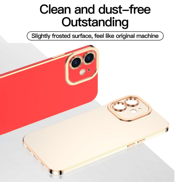 For iPhone 12 Pro 6D Electroplated TPU Phone Case(White)
