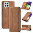 For Samsung Galaxy A22 4G Magnetic Dual-fold Leather Phone Case(Brown)