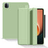 For Xiaomi Pad 5 Pad 5 Pro Skin Feel Matte Honeycomb Leather Tablet Case with Tri-fo...(Light Green)