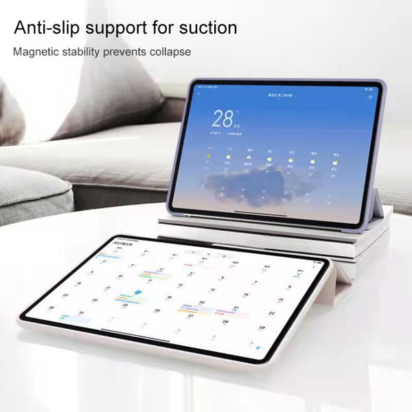 For Xiaomi Pad 5 Pad 5 Pro Skin Feel Matte Honeycomb Leather Tablet Case with Tri...(White Ice Blue)