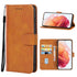 Leather Phone Case For Samsung Galaxy S22 5G(Brown)