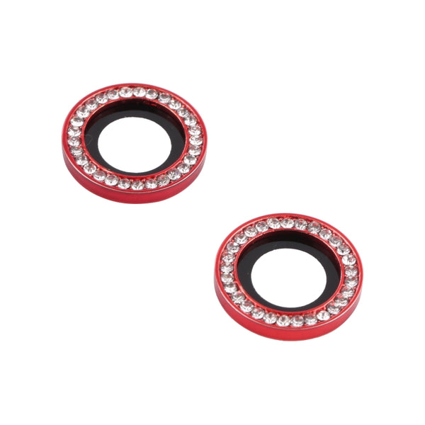 For iPhone 12 12 mini 11 9H Point Drill Camera Lens Protector Circle(Red)